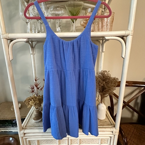 Z Supply Danny Gauze Mini Dress in Blue - Picture 2 of 6